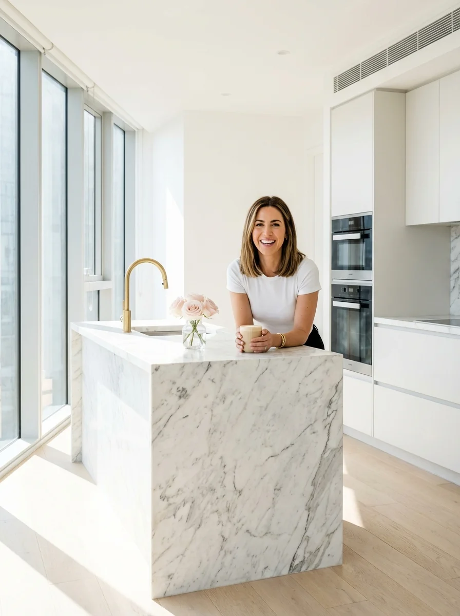 Athena Präsentation — Frau in der Küche, Editorial Portrait