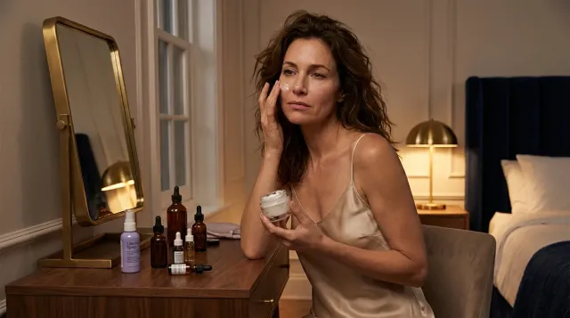 Frau schläft friedlich - Hautregeneration im Tiefschlaf