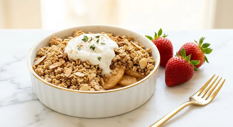 Haferflocken-Apfel-Crumble